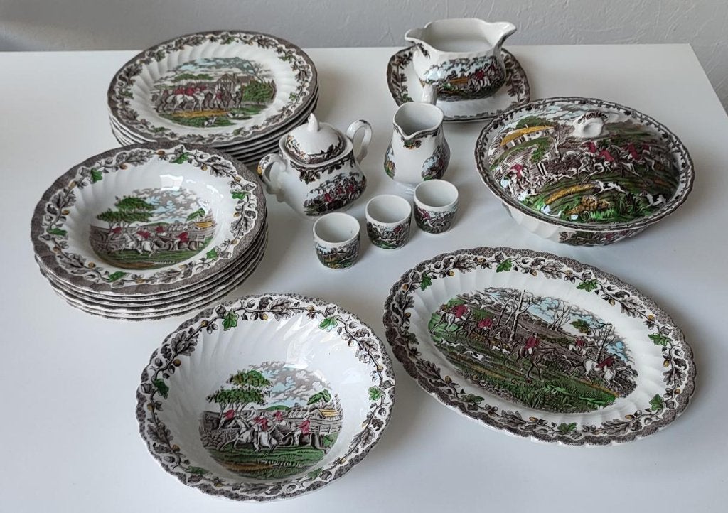 Servies Myott Country life - Engels jachtservies, jaren '60, Enlèvement ou Envoi