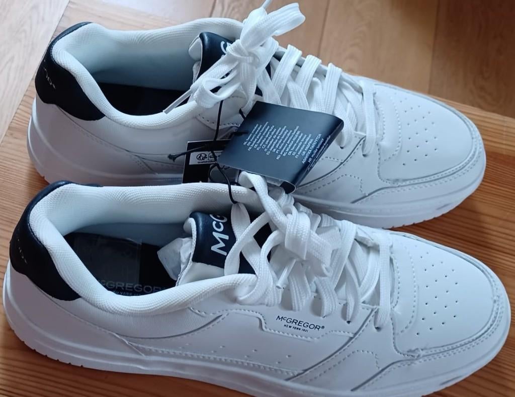 Luxe McGregor Witte Heren Sneakers, Wit, Nieuw, Ophalen of Verzenden, Sneakers