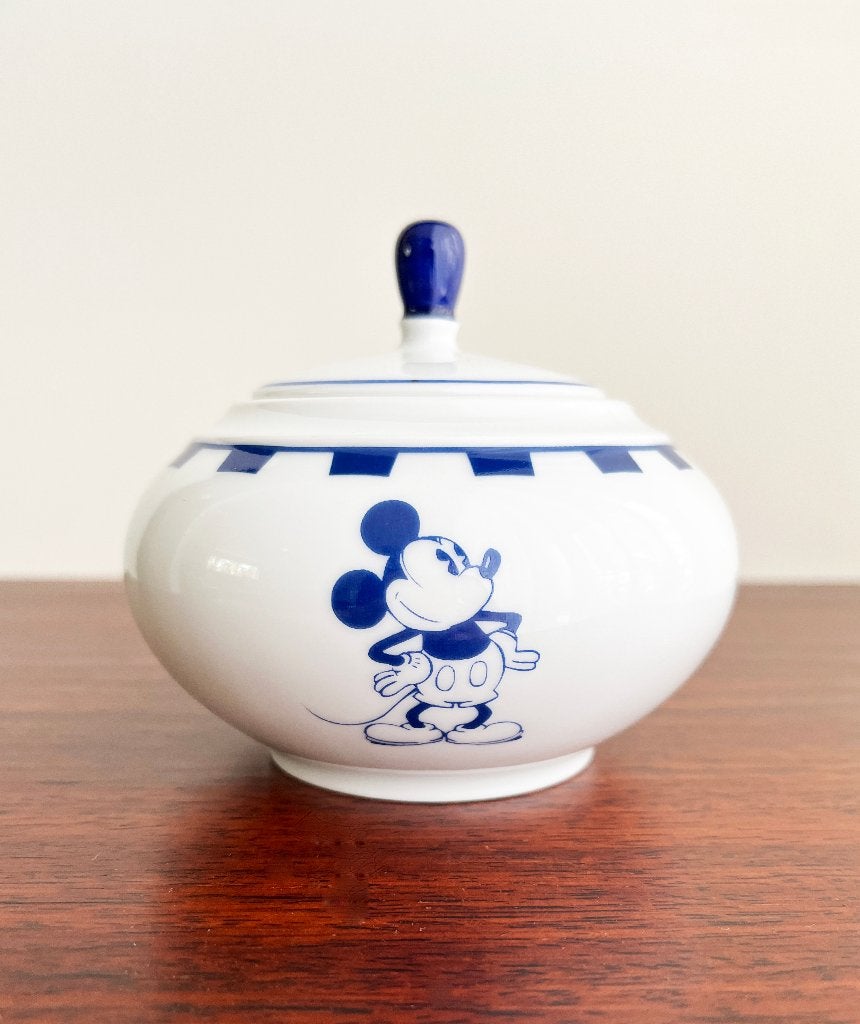 Disney Mickey Mouse porseleinen suikerpot Guy Degrenne, Ophalen of Verzenden, Mickey Mouse, Zo goed als nieuw, Servies