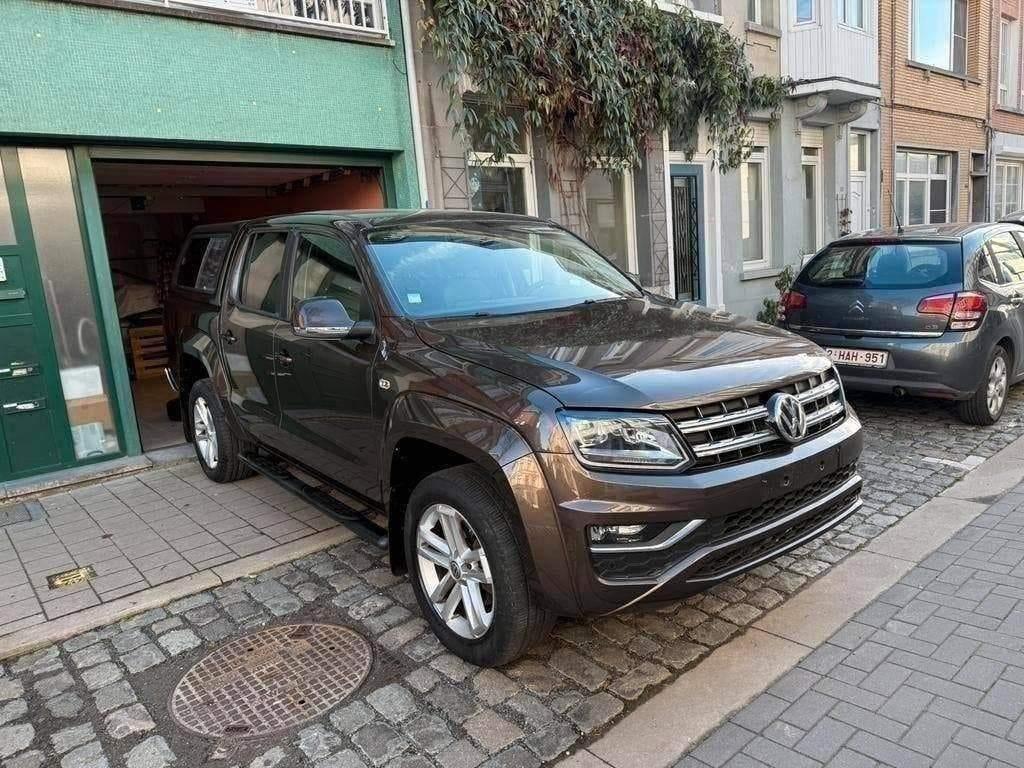 VW AMAROK / 3.0 TDI V6 / EURO 6 B / AUTOMAAT / VOL OPTIES, Auto's, Automaat, Bruin, USB, Leder