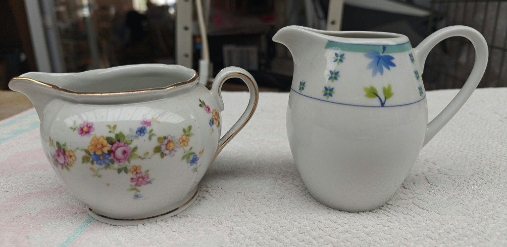 melkkan in porselein GeHa 1 in keramiek vintage, Kan, Overige merken, Keramiek, Vintage