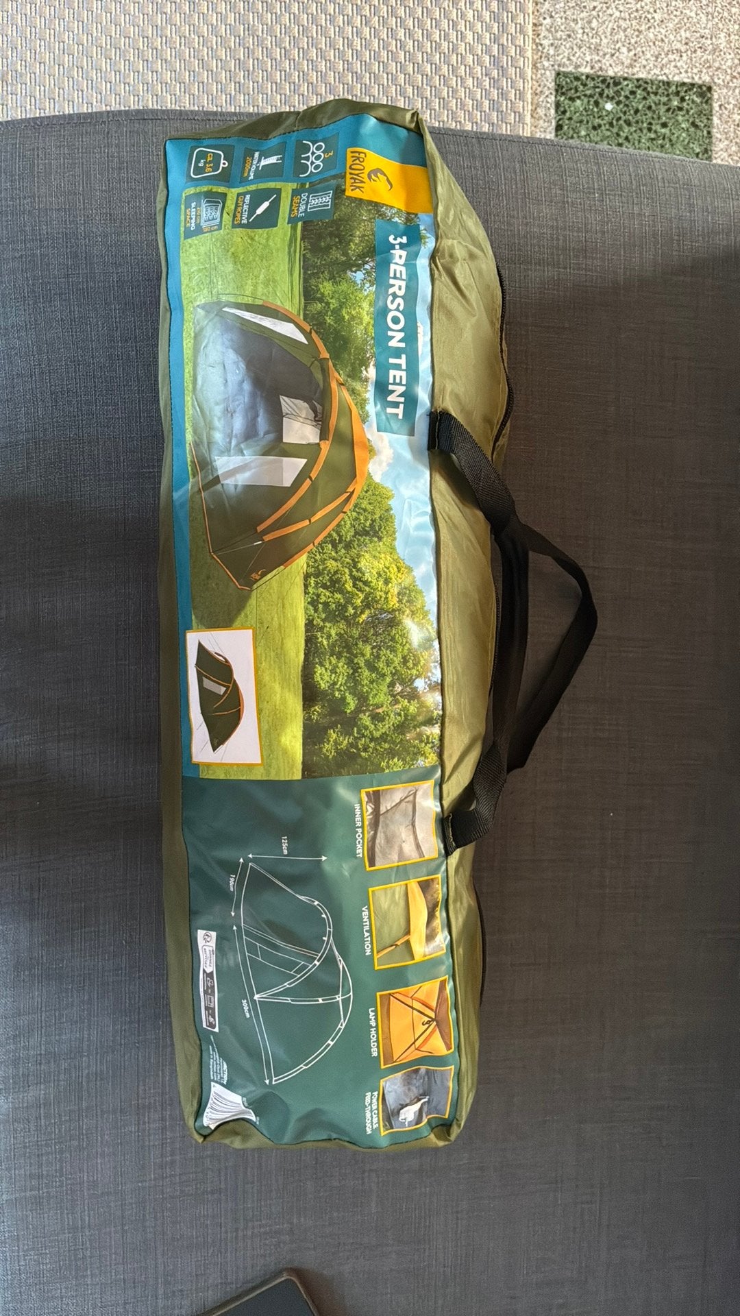 3 persoons tent van het merk froyak, Enlèvement, Neuf
