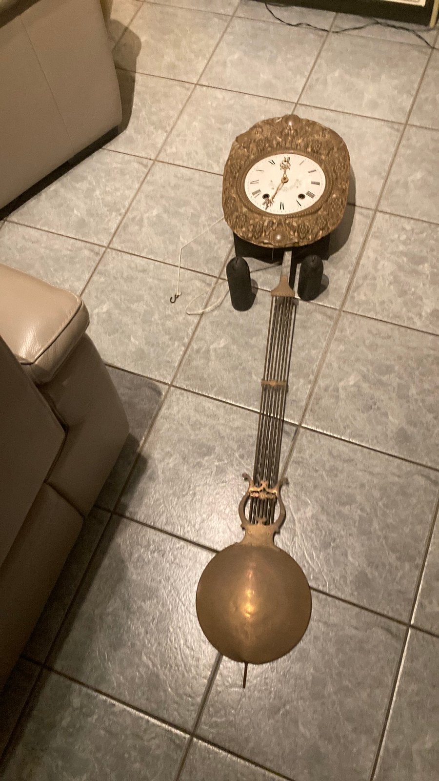 Vintage klok met slinger, Enlèvement ou Envoi, Comme neuf