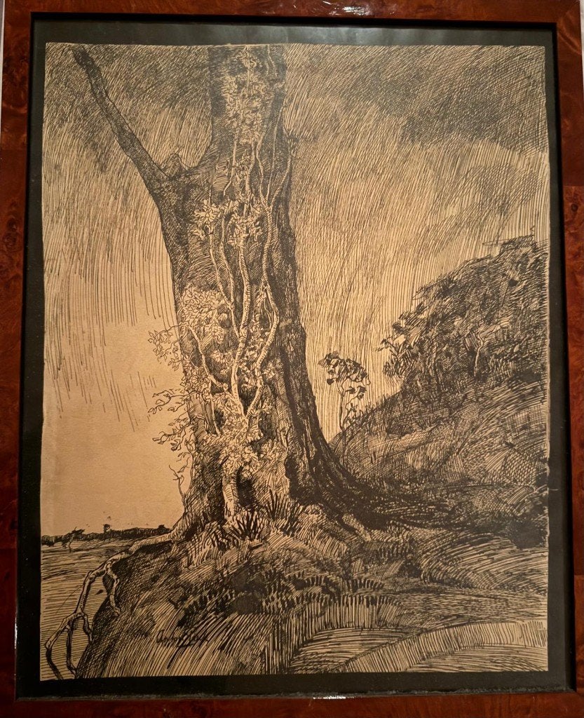 Anton Pieck (Efteling)  Uniek werk  Pentekening, Ophalen, Gesigneerd