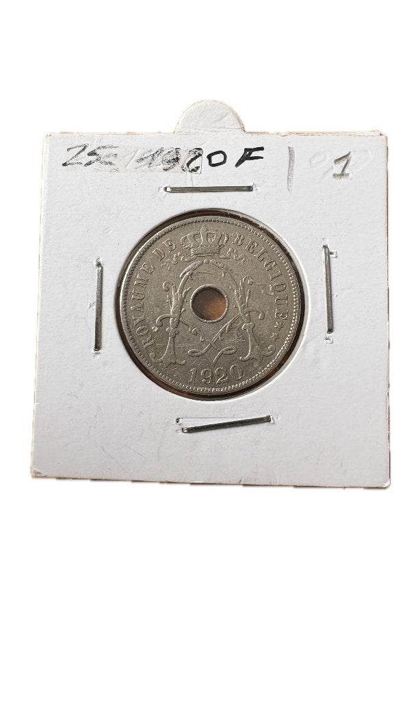 ALBERT I: 25 CENT 1920F (1), Postzegels en Munten, Munten | België, Ophalen of Verzenden