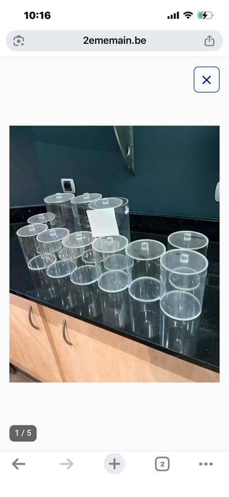 Lot de 11 cylindres en plexiglass, Enlèvement ou Envoi, Boulangerie et Pâtisserie