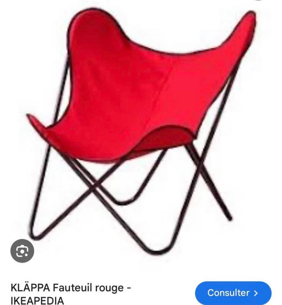 Chaise papillon IKEA, Enlèvement, Comme neuf