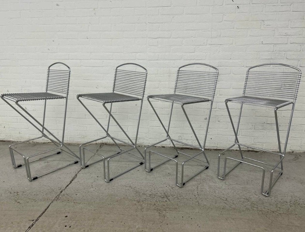 4 vintage design Till Behrens barkrukken [78 cm], Enlèvement, Métal