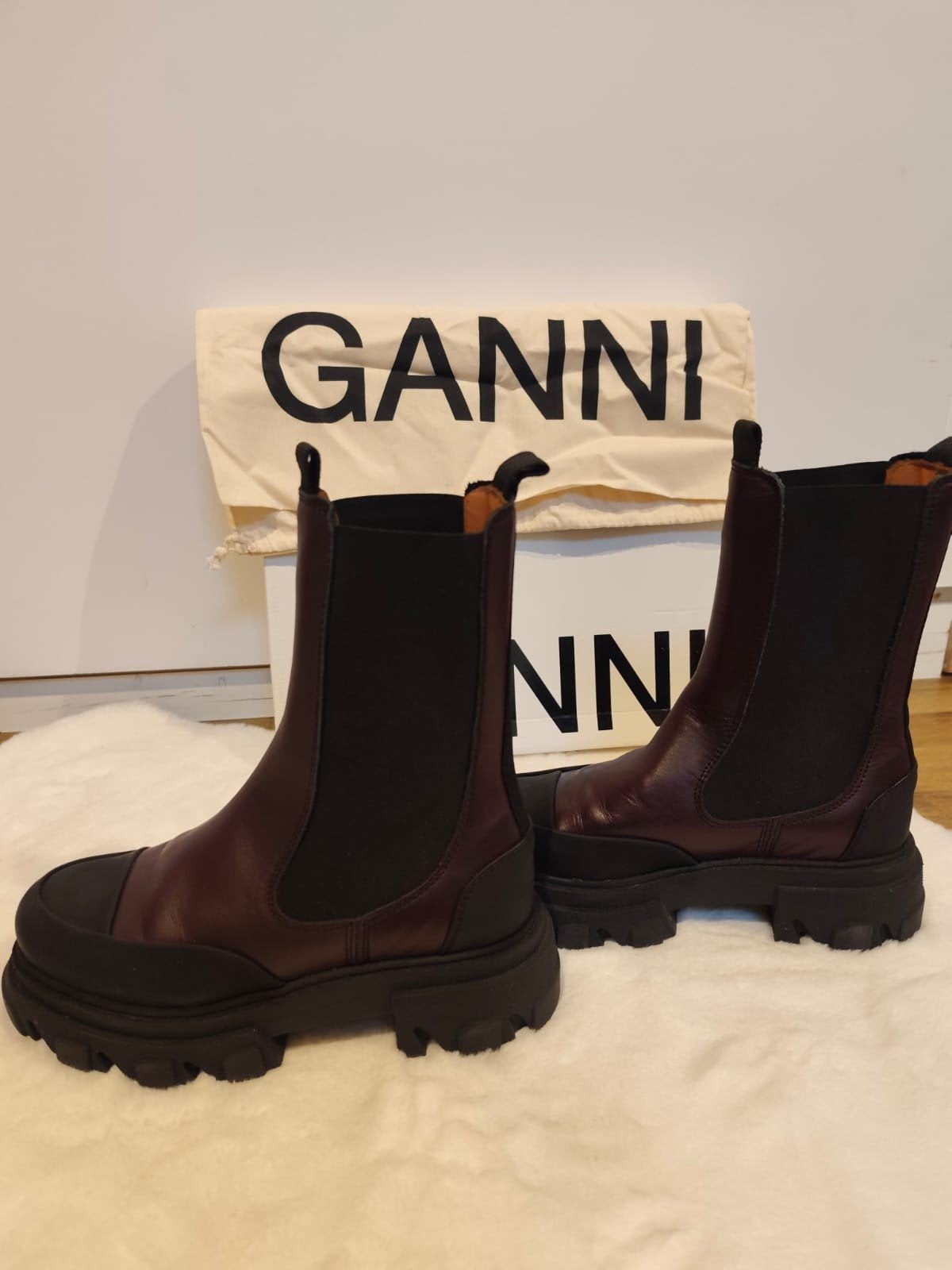 bottes Ganni, Neuf, Ganni, Brun, Enlèvement