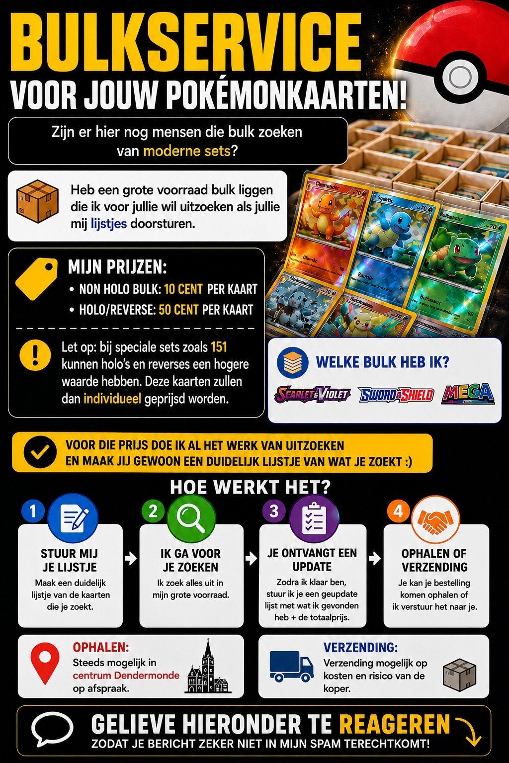 bulkservice pokemon, Enlèvement