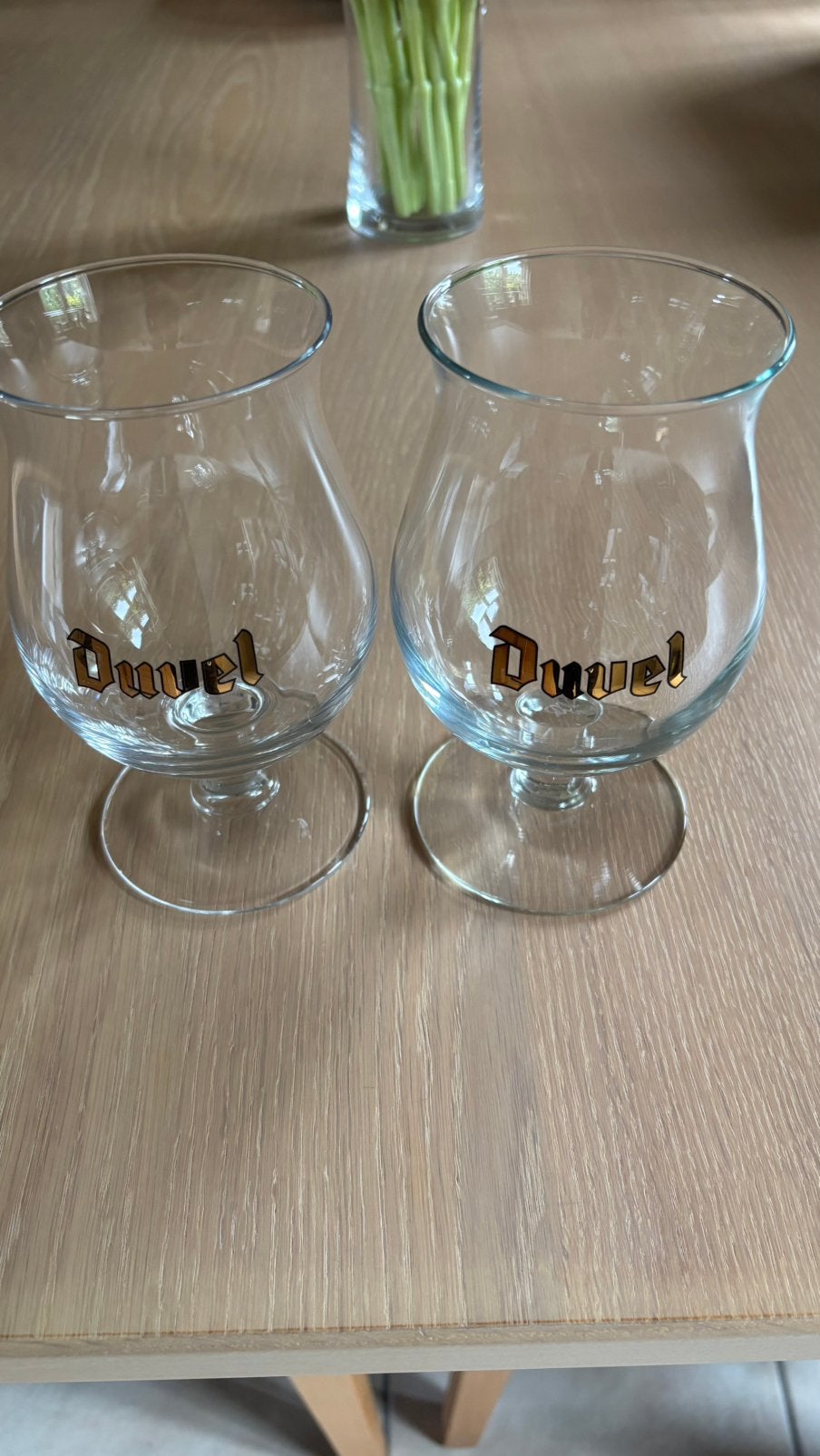 2 glazen gouden leters duvel, Enlèvement ou Envoi, Comme neuf