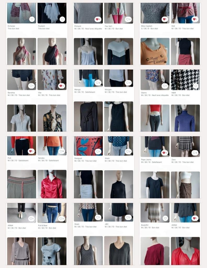 Lot vêtements femme taille M