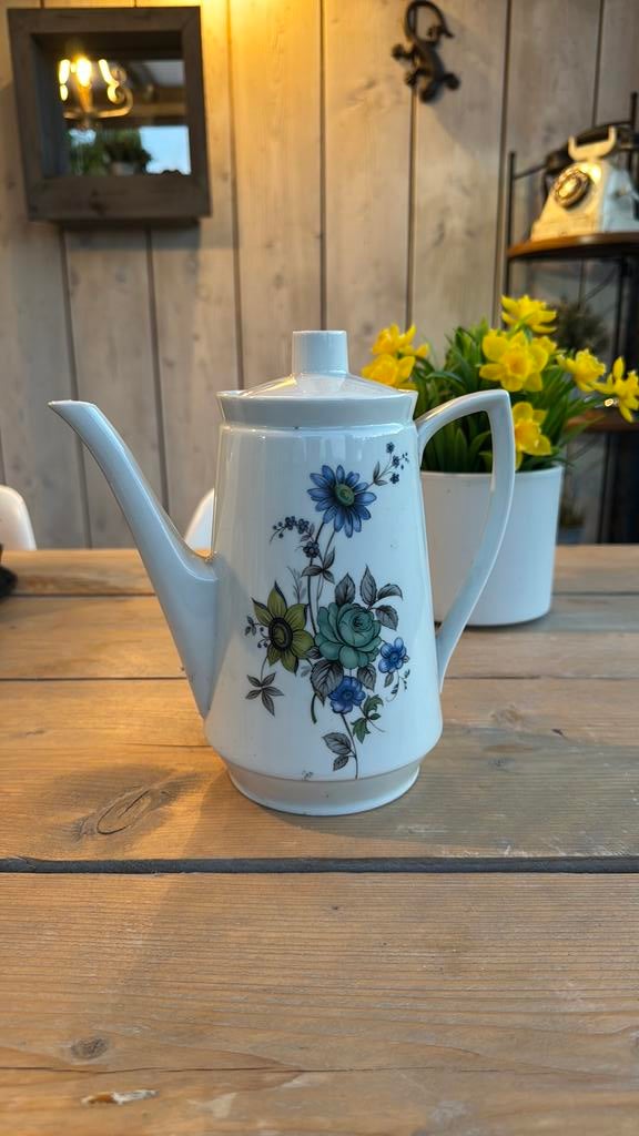 Creidlitz Bavaria vaas – blauw bloemendecor porselein, Tuin en Terras, Gieters, Ophalen, Zo goed als nieuw