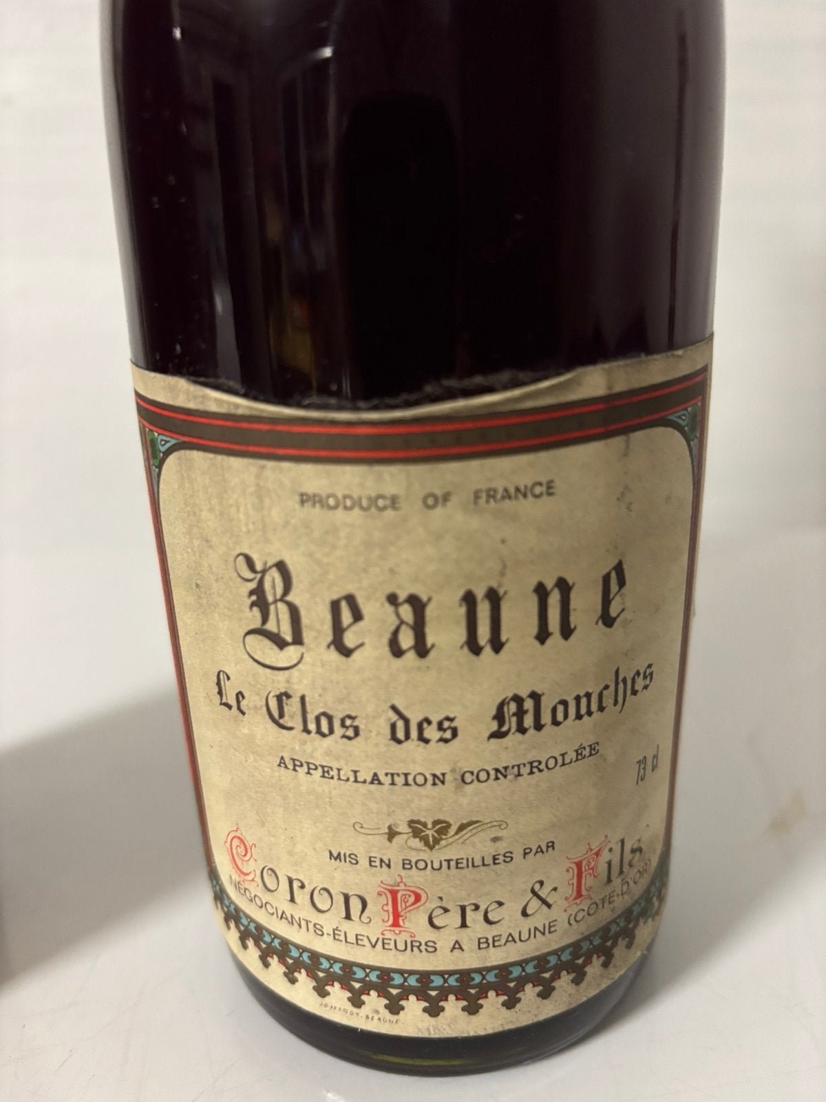 Beaune premier cru clos des mouches 1973, Collections, Enlèvement ou Envoi, Comme neuf, Vin rouge