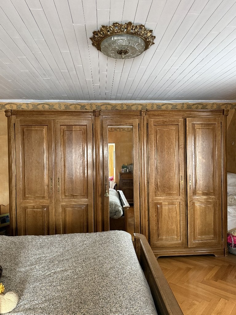 Massief houten kledingkast, Huis en Inrichting, Ophalen, Ancien, 200 cm of meer, Eikenhout