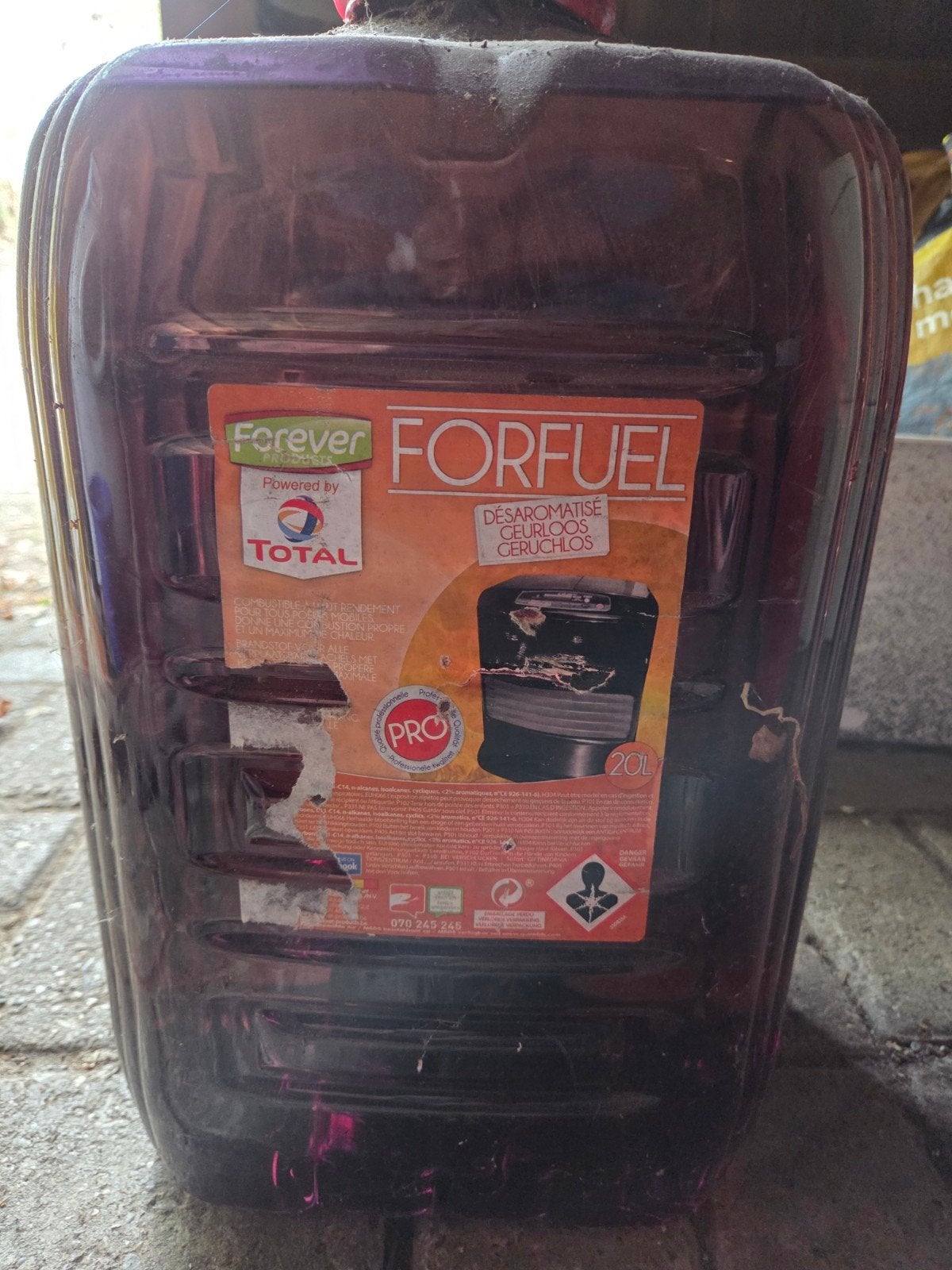 kachel fuel brandstof, Ophalen