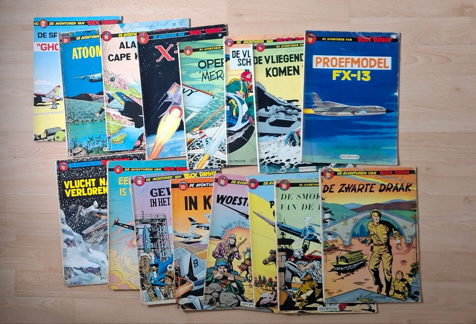 16 strips 'Buck Danny' en 6 strips 'Dan Cooper', jaren 70, Boeken, Verzenden