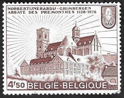 1 Postzegel België 1978 Norbertijnergemeenschap Abdij, Postzegels en Munten, Postzegels | Europa | België, Frankeerzegel, Ophalen of Verzenden