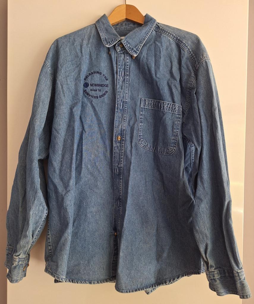 Vintage jeans hemd blazer maat L, Ophalen of Verzenden