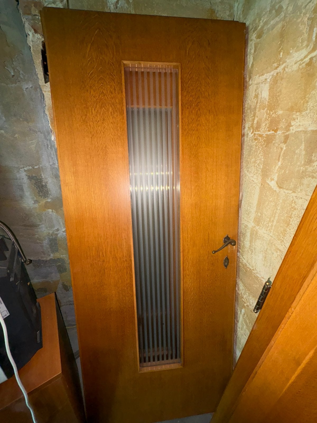 Deuren met verticaal/gegroefd glas (4 stuks), Enlèvement, Utilisé, Verre, Porte intérieure