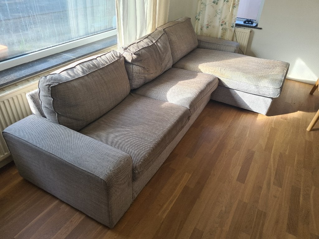 Gratis zetel + poef, Ophalen, Hout, 250 tot 300 cm, Gebruikt