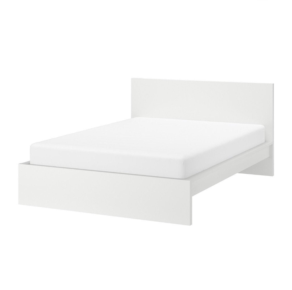 Lit MALM Ikea, blanc/LURÖY, 140x200 cm, Maison & Meubles, Enlèvement, Comme neuf, Blanc
