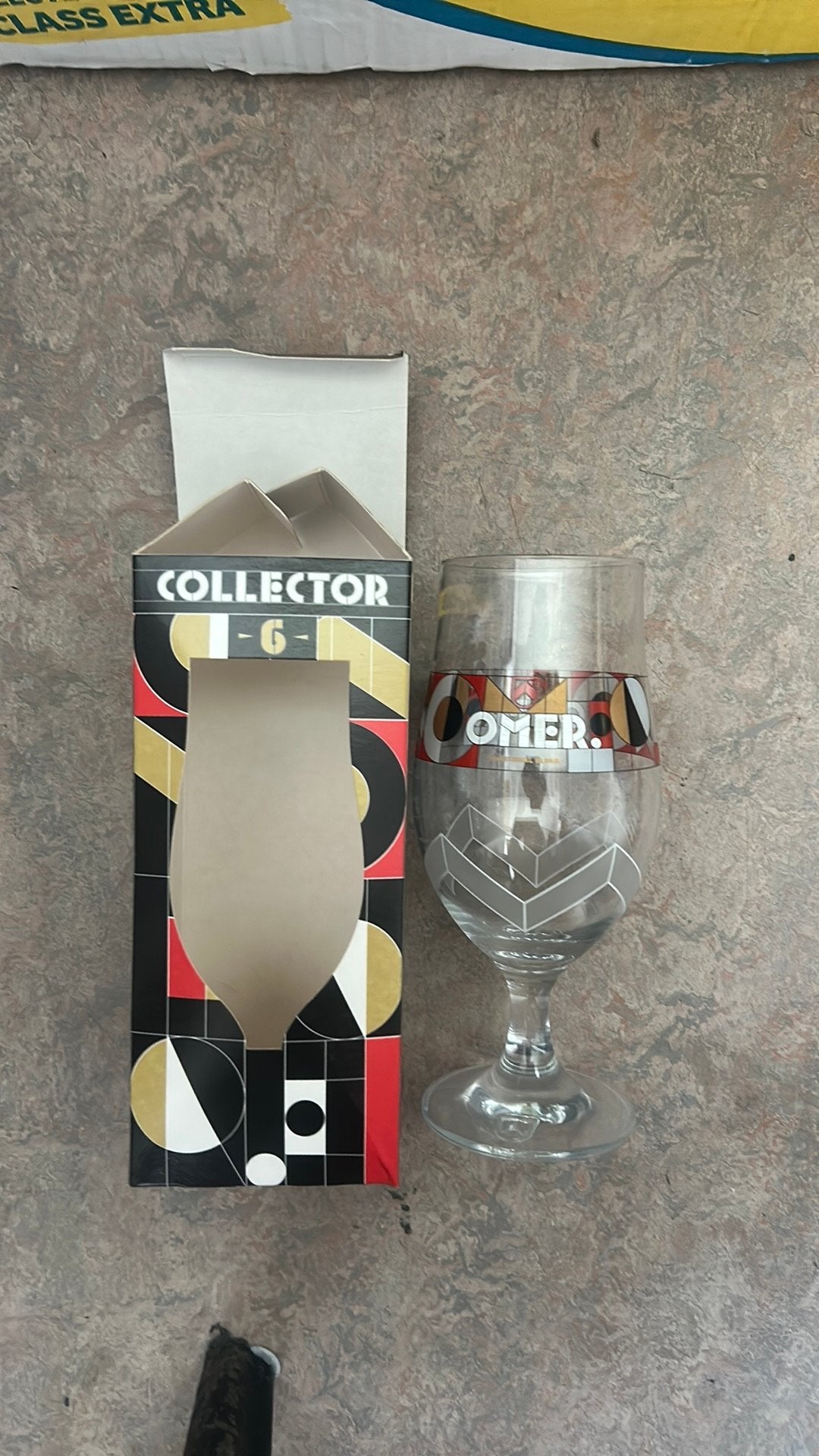 Bierglas Omer collector 6. 33cl,, Verzamelen, Ophalen, Zo goed als nieuw