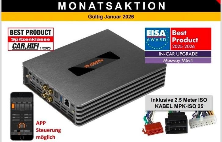 Musway 6-Kanaals DSP incl. Kabelset - Mega Aanbieding!, Auto diversen, Niet ingevuld, Niet ingevuld, Nieuw, Ophalen of Verzenden