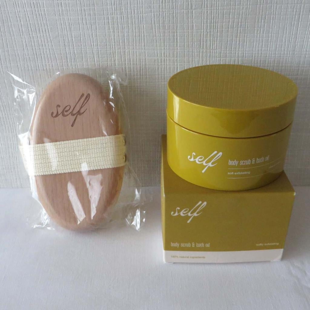 Soft Body Scrub and Bath Oil + borstel – Self, Ophalen of Verzenden, Nieuw