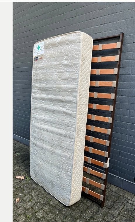 Sommier à lattes avec matelas, Maison & Meubles, 90 cm, Matelas, Enlèvement, Utilisé