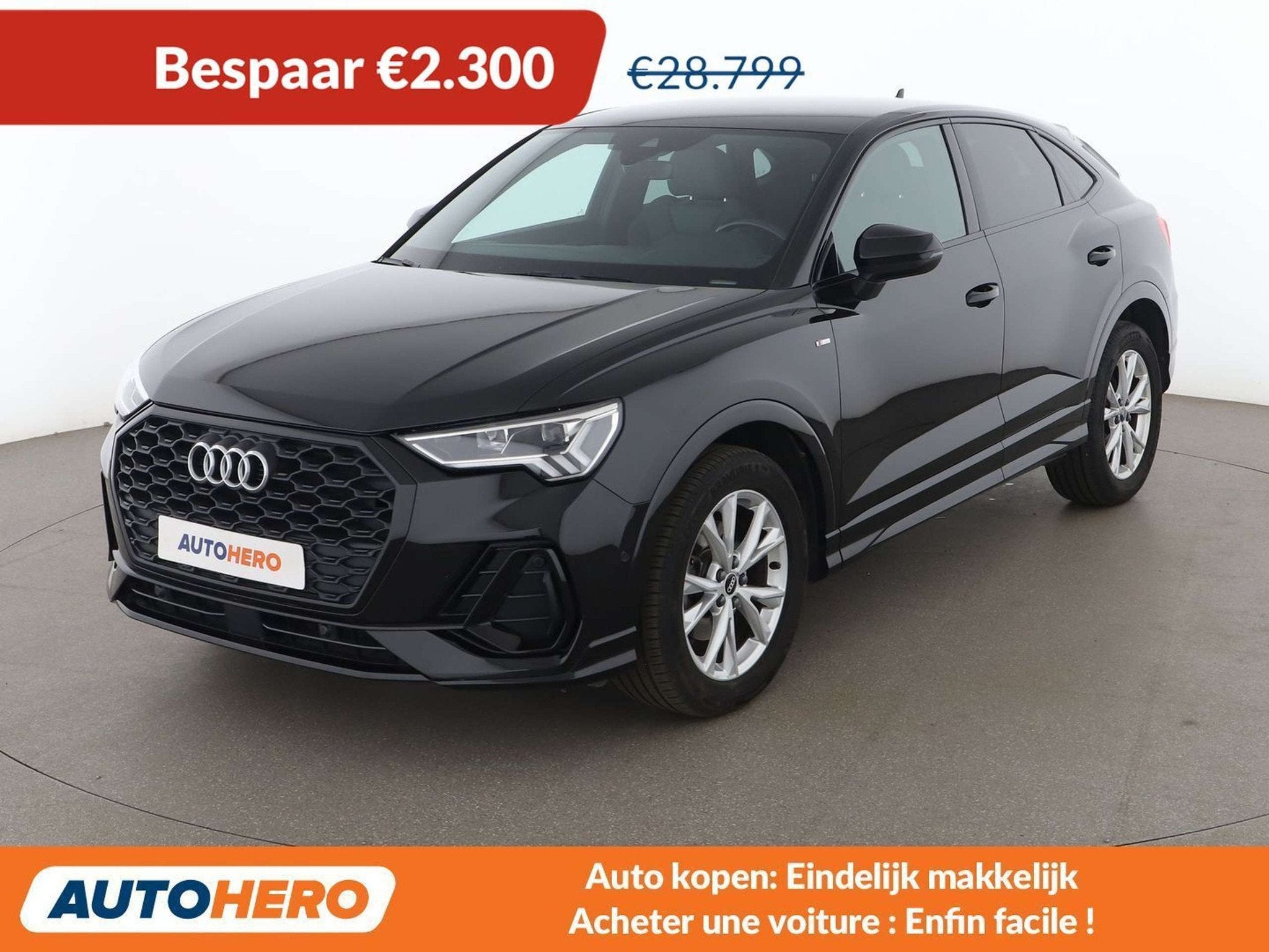 Audi Q3 35 TDI S line (bj 2020, automaat), Auto's, Gebruikt, 1655 kg, Zwart, 146 g/km