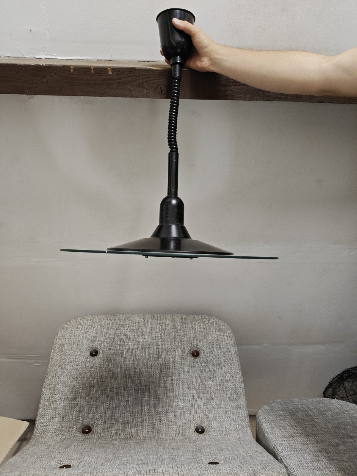 retro lamp, Ophalen, Zo goed als nieuw, Glas, Hanglamp