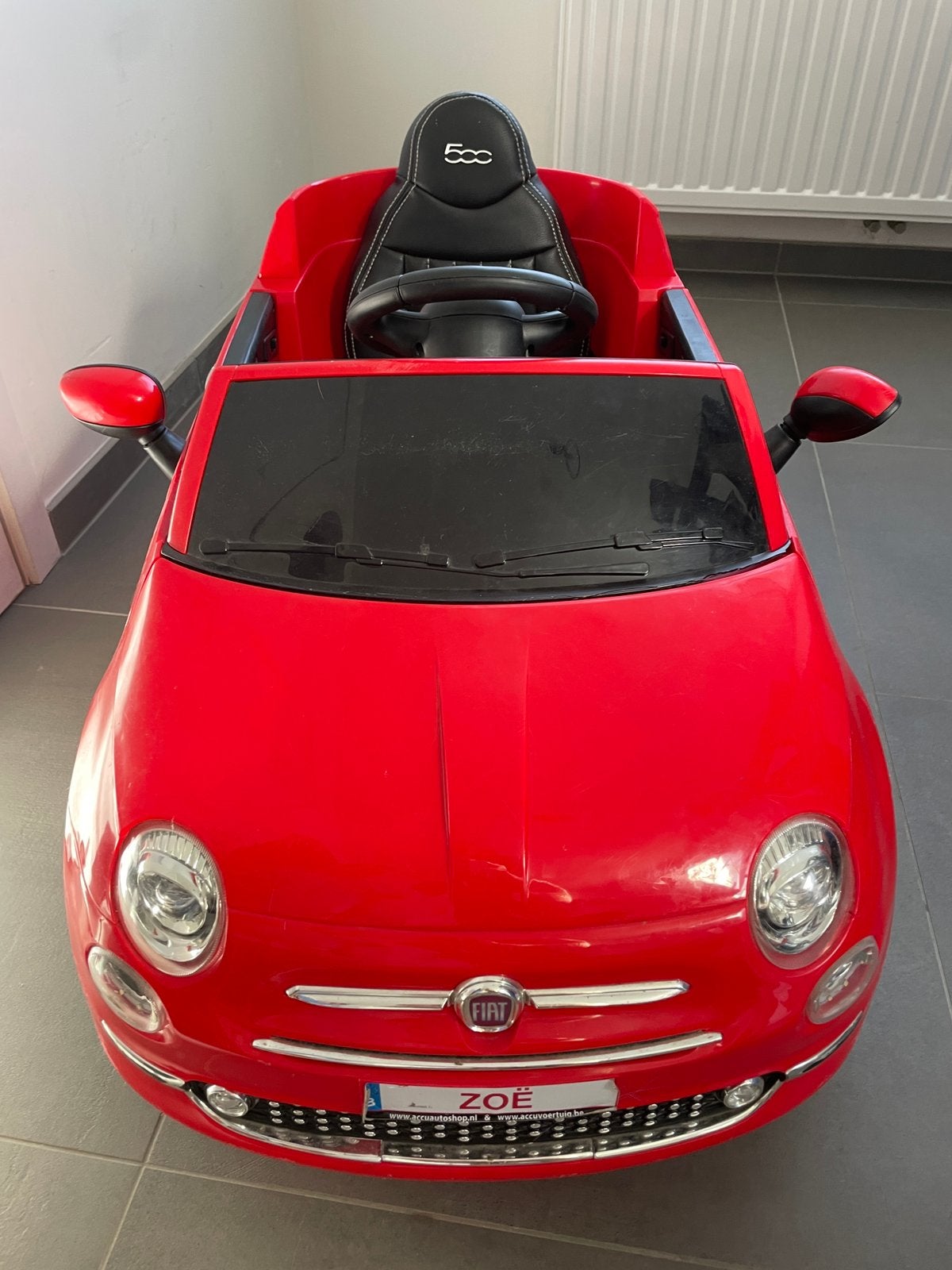 Fiat 500 kinderauto, Kinderen en Baby's, Speelgoed | Buiten | Accuvoertuigen, Ophalen, Gebruikt