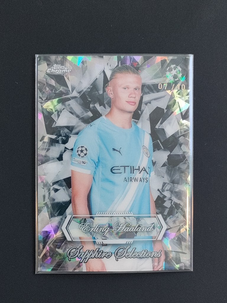 2026 Topps Sapphire Selections Haaland Man City /10 carte, Enlèvement ou Envoi, Neuf, Image