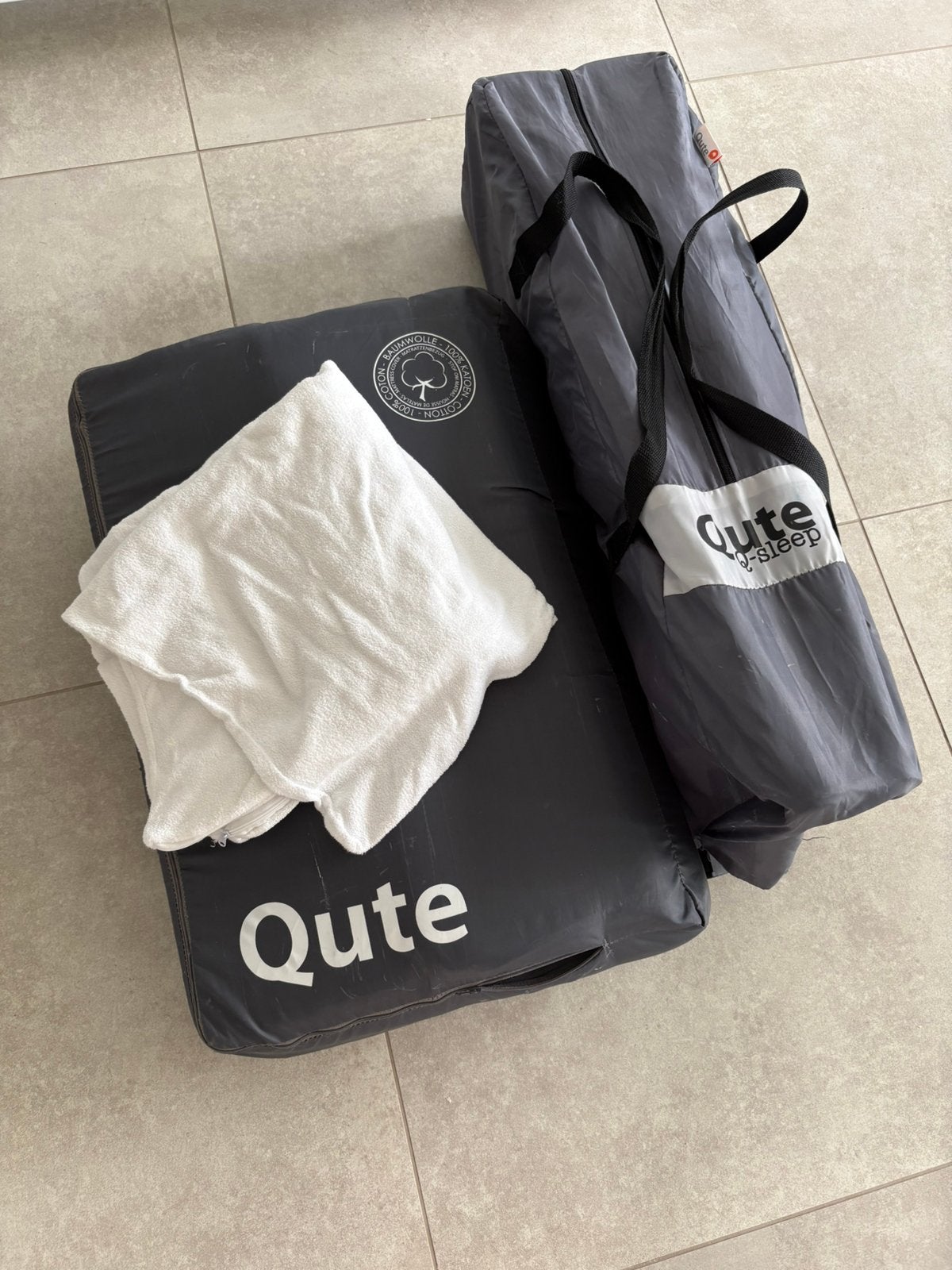 Qute Q-sleep reisbedje, Ophalen, Gebruikt, Reisbedje
