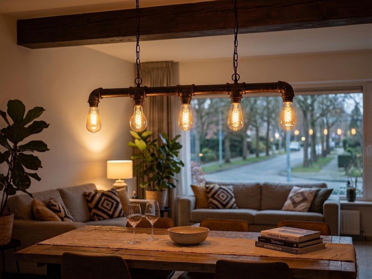 Industriële Buislamp /  Hanglamp – NIEUW IN DOOS, Nieuw, Metaal, Industrieel, E27 (groot)