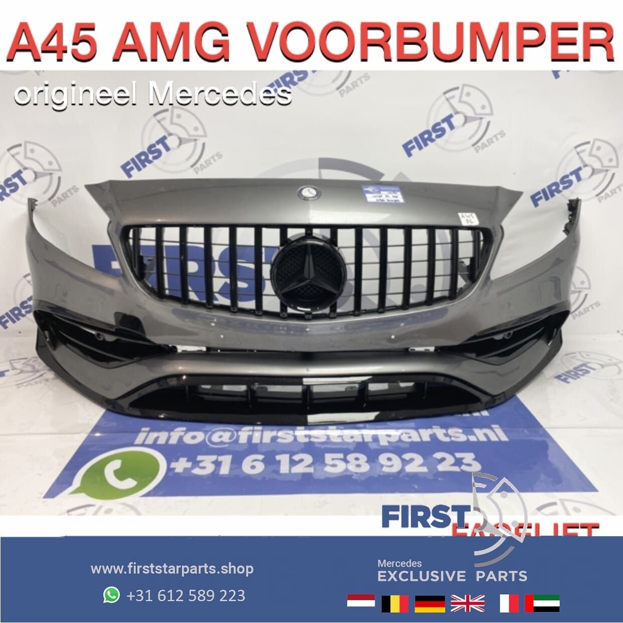W176 FACELIFT A KLASSE 2018 A45 AMG VOORBUMPER WIT AERO PERF