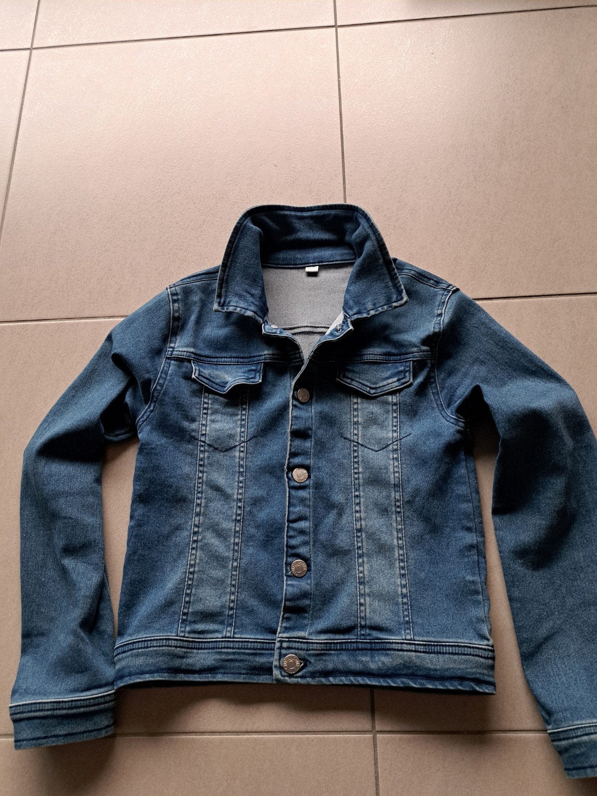 jeans vestje meisje 12j M152, Ophalen of Verzenden, Meisje, Trui of Vest