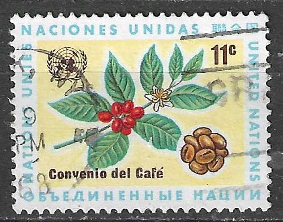 ONU-New York 1966 - Yvert 154 - Accord sur le café (ST), Timbres & Monnaies, Envoi, Affranchi