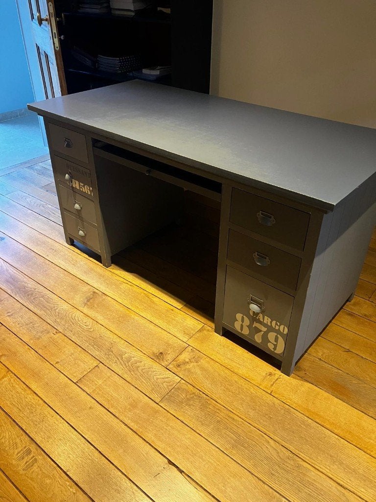Bureau, Bleu, Enlèvement, Utilisé, 70 cm