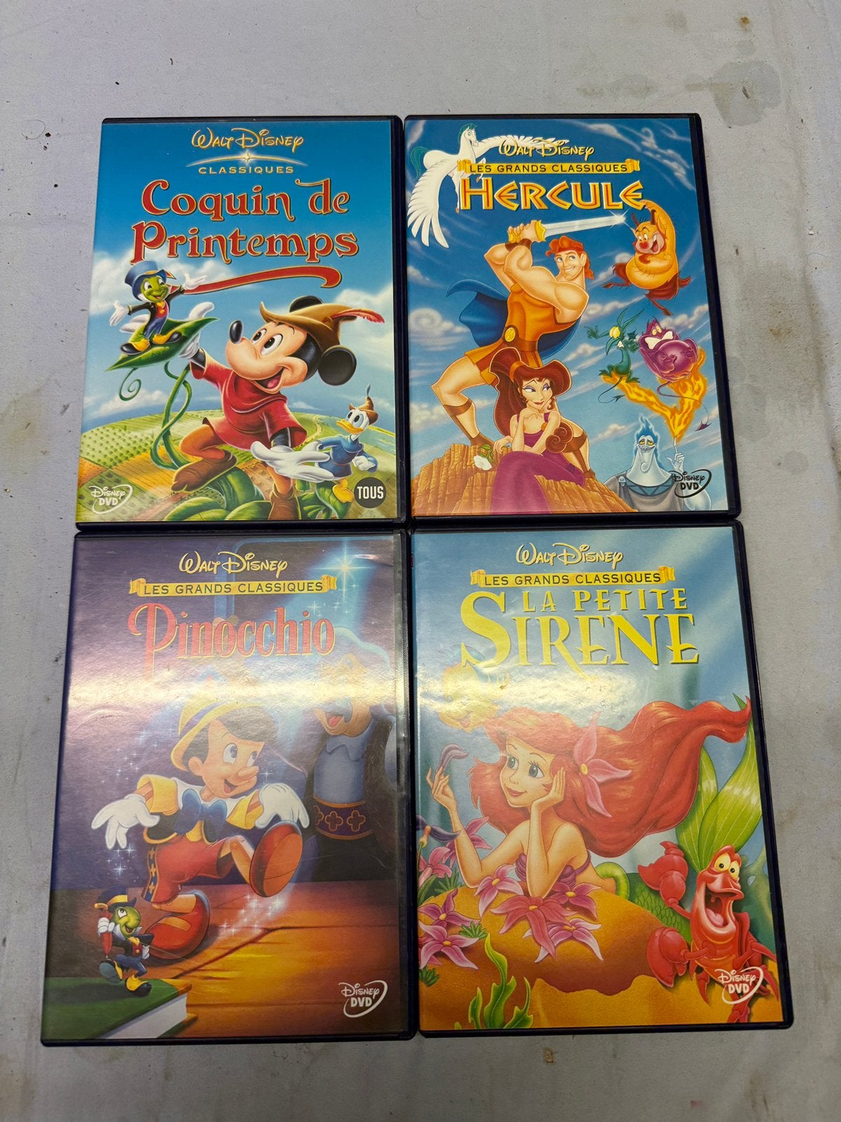 Lot 4 dvd disney, Cd's en Dvd's, Dvd's | Tekenfilms en Animatie, Tekenfilm, Verzenden, Zo goed als nieuw, Alle leeftijden