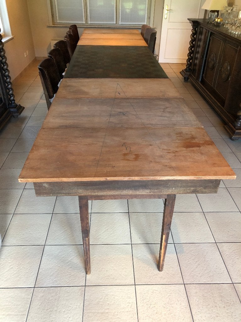 Tafel van 1m50 uitschuifbaar tot 4m50. Ideaal voor tuinfeest, Ophalen, Gebruikt, Rechthoekig, Hout