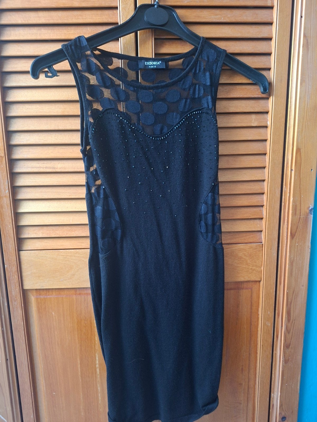 robe noir taille unique, Verzenden, Zwart