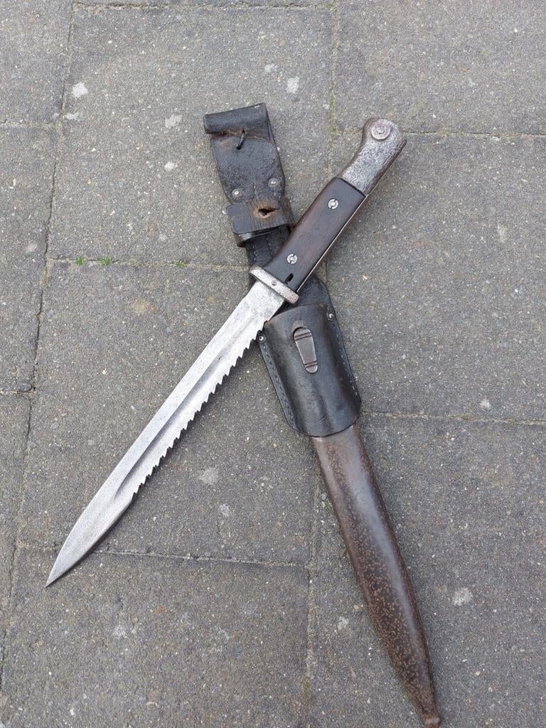 Duitse WO2 sawback bayonet, Verzamelen, Militaria | Tweede Wereldoorlog, Ophalen of Verzenden, Landmacht, Mes of Dolk