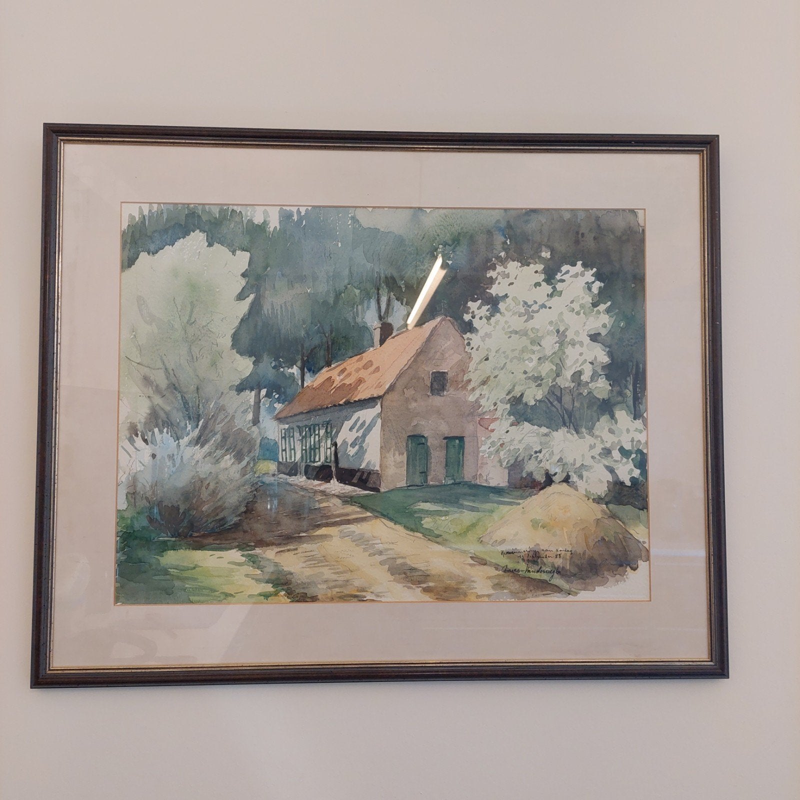 Zeer mooie originele aquarel van
DRIES VANDEWEGHE 1988., Ophalen