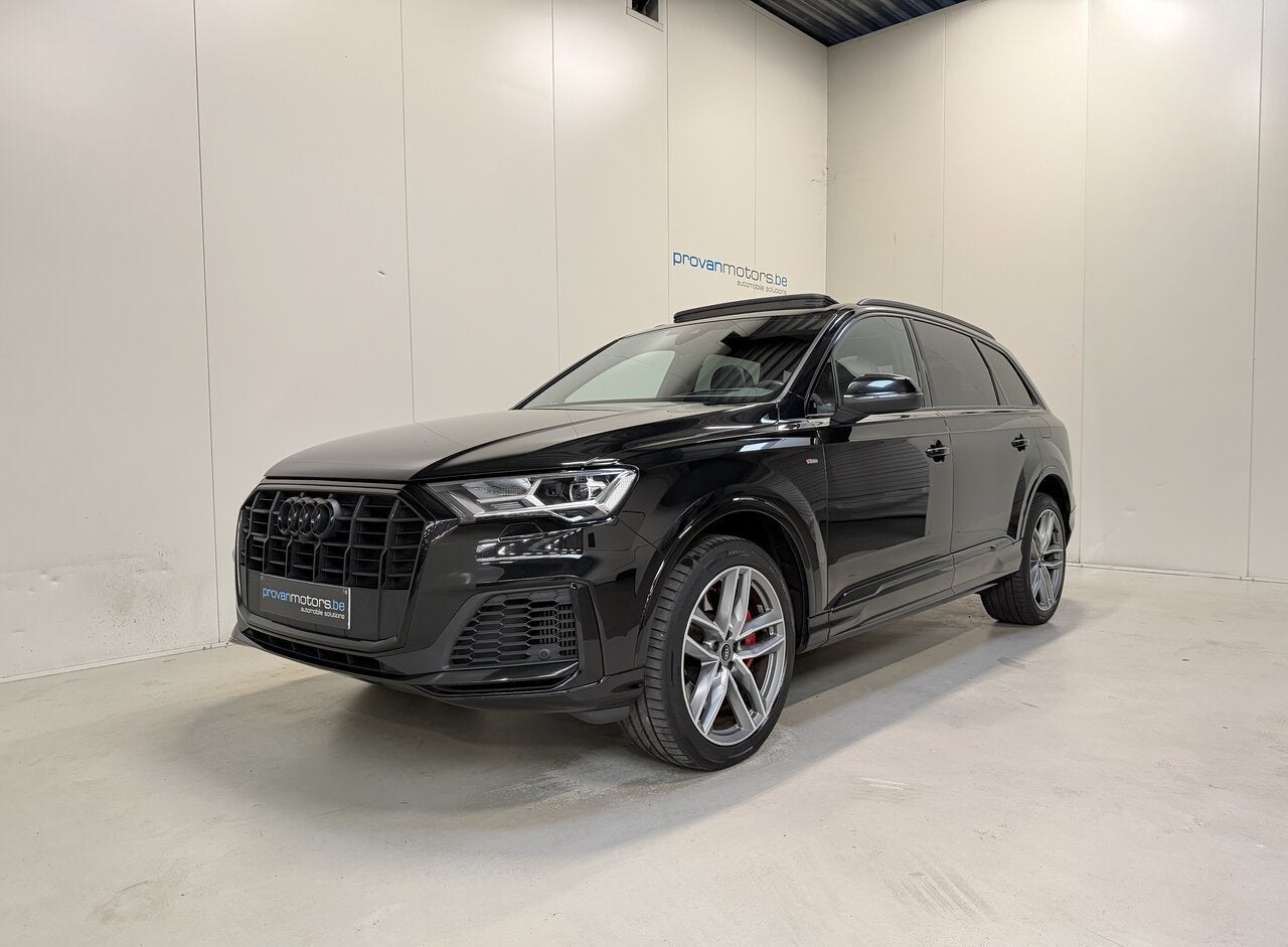 Audi Q7 55 TFSI E Hybrid Quattro - S-Line - SoH 91,2%! Tops, Auto's, 0 kg, Zwart, Bluetooth, SUV of Terreinwagen