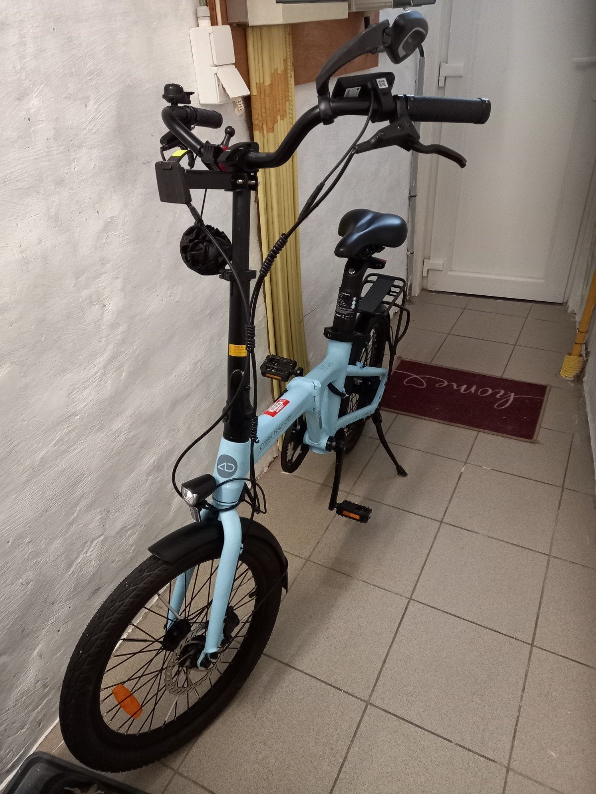 Elektrische plooi fiets, Ophalen, Schijfrem