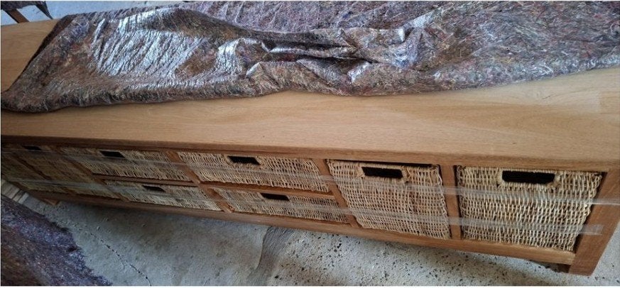 Rotan salon met kast voor binnenveranda, Ophalen, Gebruikt, Rotan, Loungeset