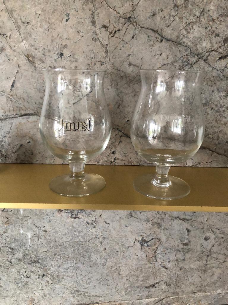 "Duvel" glazen., Verzamelen, Biermerken, Ophalen, Gebruikt, Duvel