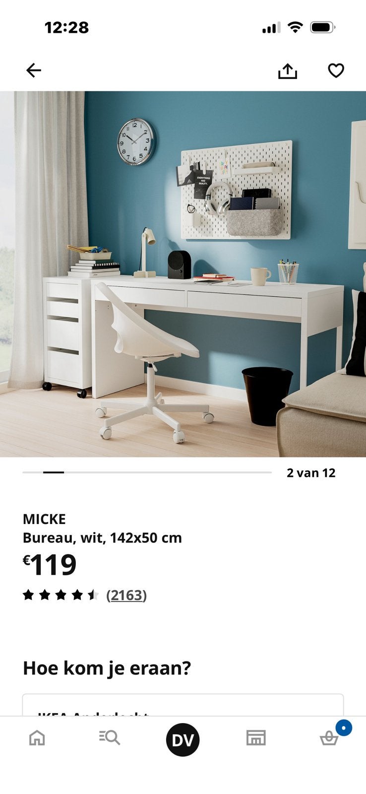 MICKE bureau 149*50, Maison & Meubles, Bureaux, Bureau d'écolier, 50 cm, 142 cm, Enlèvement